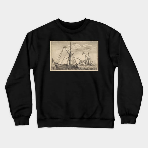 Vintage Dutch Cargo Ship Crewneck Sweatshirt by AlexMir